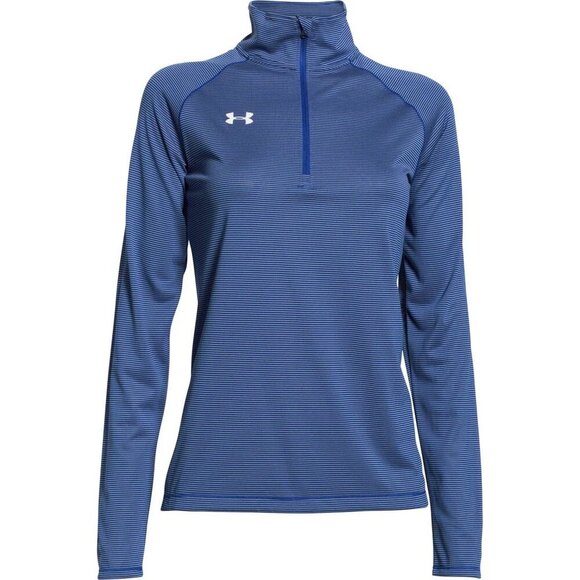 Under Armour Royal Steel Micro Stripe Tech 1/4 Zip - Picture 4 of 9